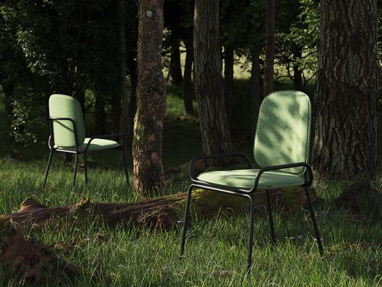 Стул ror, 2 frame, рогожка, черный /зеленый