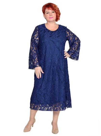 Платье миди с кружевом Ангара