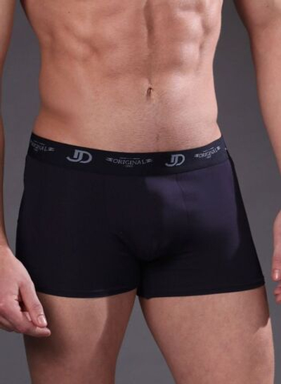 Хлопковые боксеры с брендированной резинкой (Размер: L) (Цвет: темно-синий)