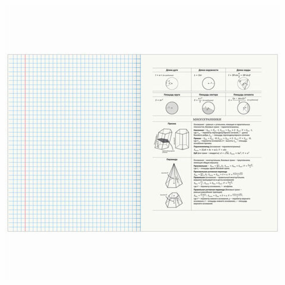 Тетрадь предметная "DELIGHT" 48 л., обложка картон, ГЕОМЕТРИЯ, клетка, BRAUBERG, 404573