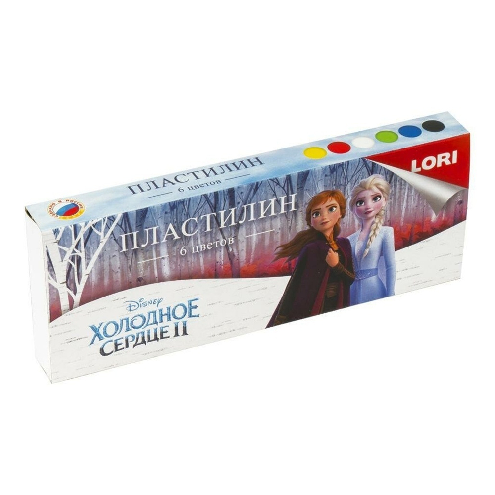 Пластилин "Disney.Холодное сердце-2" 6 цветов, 180 гр, со стеком (Lori)