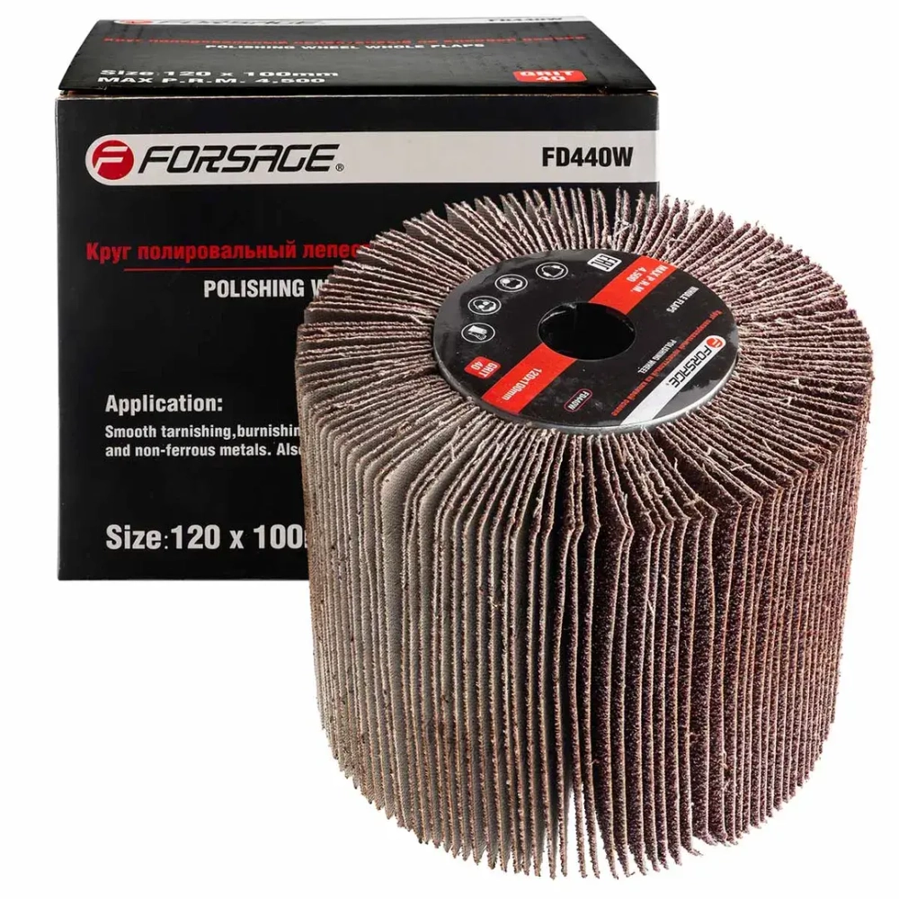 Насадка шлифовальная 120х100мм(Grit 40) Forsage F-FD440W
