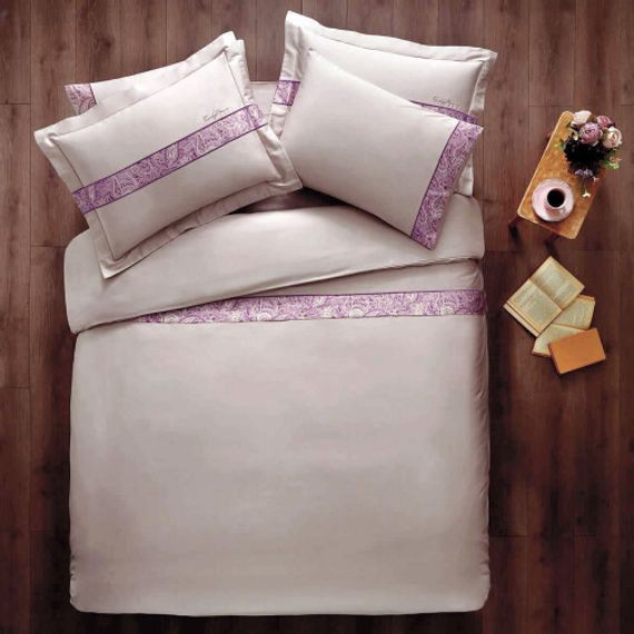 Постельное белье Etto (кофейное) deluxe TIVOLYO HOME Турция