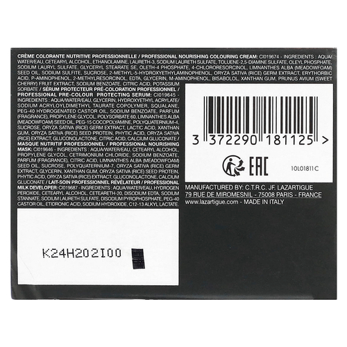 Lazartigue, Стойкая краска для волос с растительными экстрактами, 5.35, шоколад, 1 нанесение