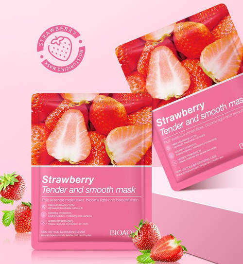Пробуждающая клубничная маска для лица, 25 гр. Фруктовый заряд!