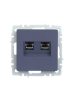 BRITE Розетка двойная RJ11+RJ45 кат.5E РК/Т12-БрМ маренго IEK