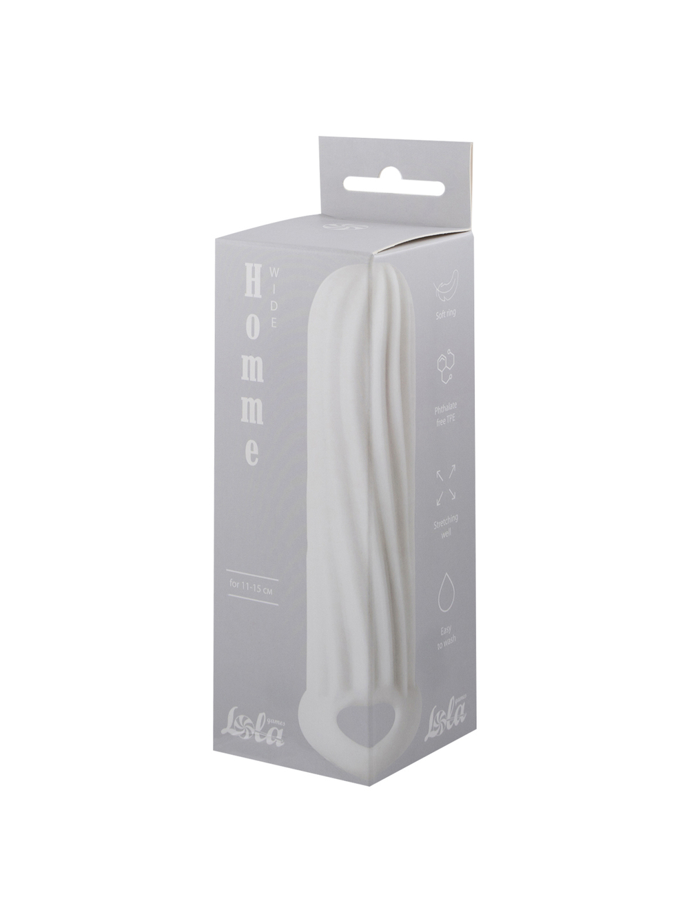 Фаллоудлинитель Homme Wide White для 11-15 см 7007-01lola