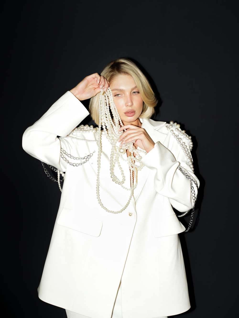 Пиджак "Шальная императрица" в белом