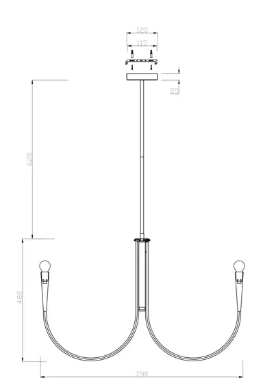 Подвесной светильник Ветви / Branches Freya fr5253pl-08n