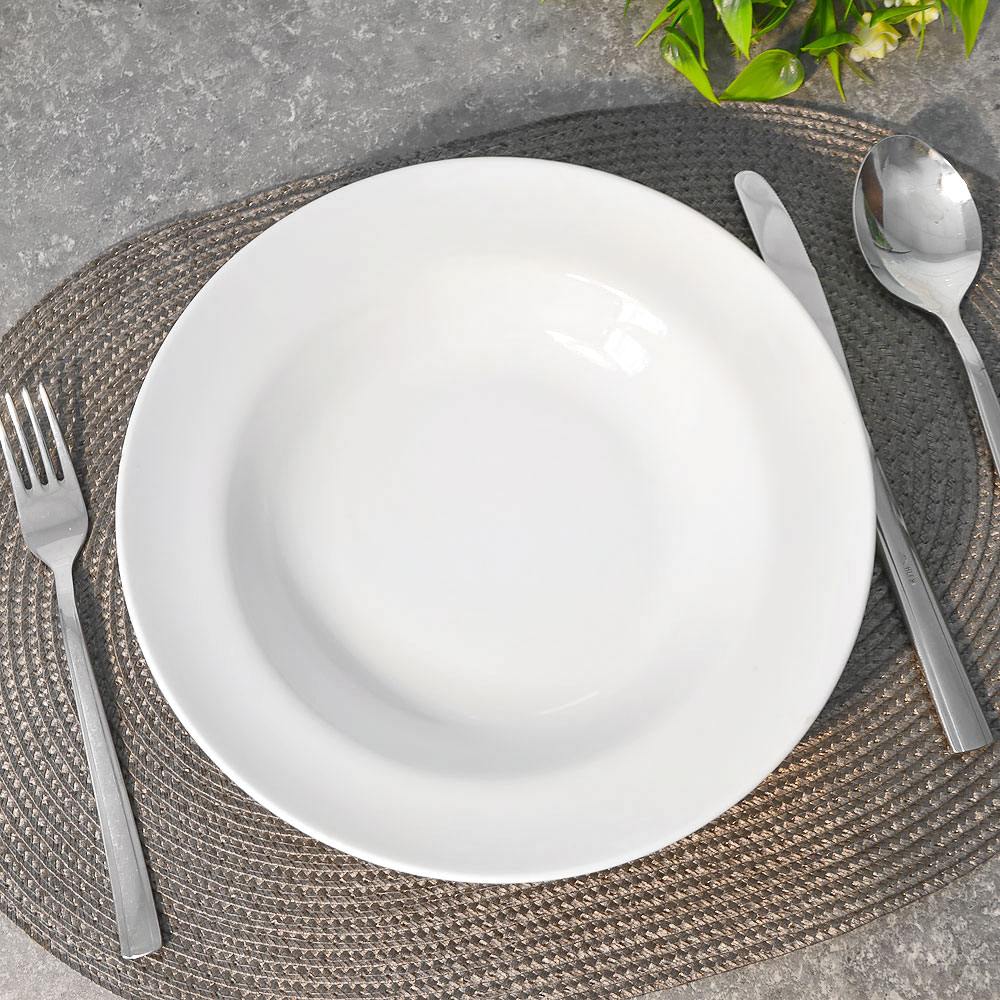 Тарелка 240мм глубокая форма Идиллия Без деколи 500мл