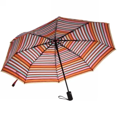 New Зонт женский автомат «Ultramarine - Антэра», радужно оранжевый, 8 спиц, d-108см, длина в слож. виде 28см