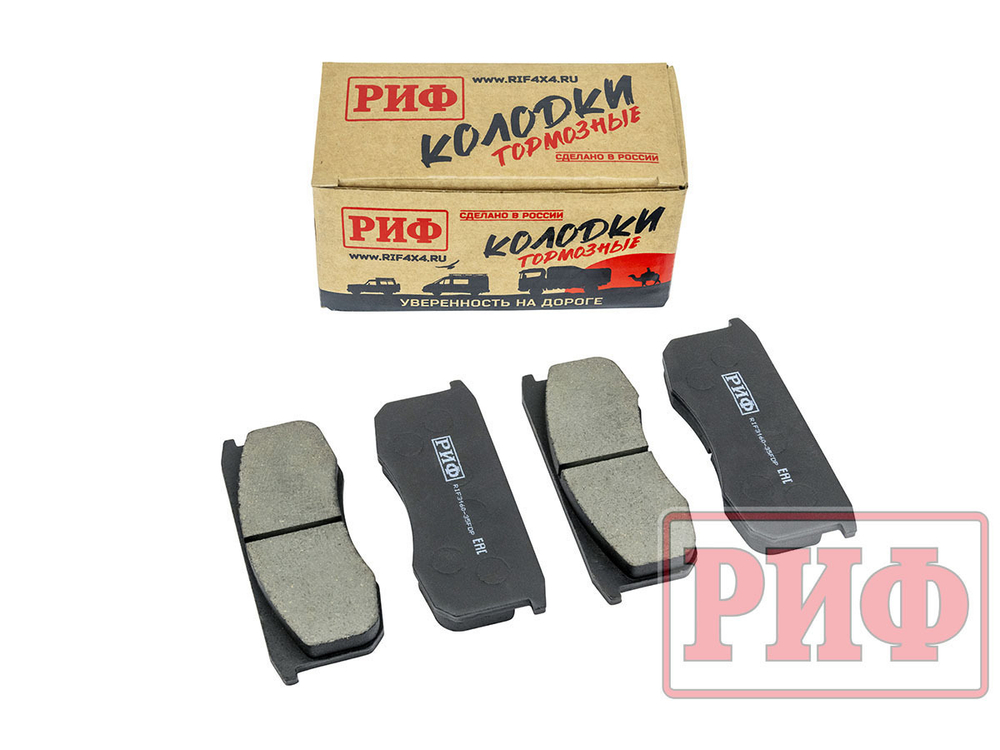 Колодки тормозные передние РИФ УАЗ Хантер, Патриот, Буханка (3160-3501090)