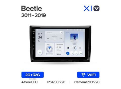 Магнитола Teyes X1 2-32 Wi-Fi Volkswagen Beetle A5 2011 — 2019 9.0"