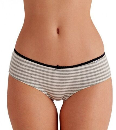 Набор из 3 трусиков-шортиков Alice (Размер: M) (Цвет: серый с чёрным)