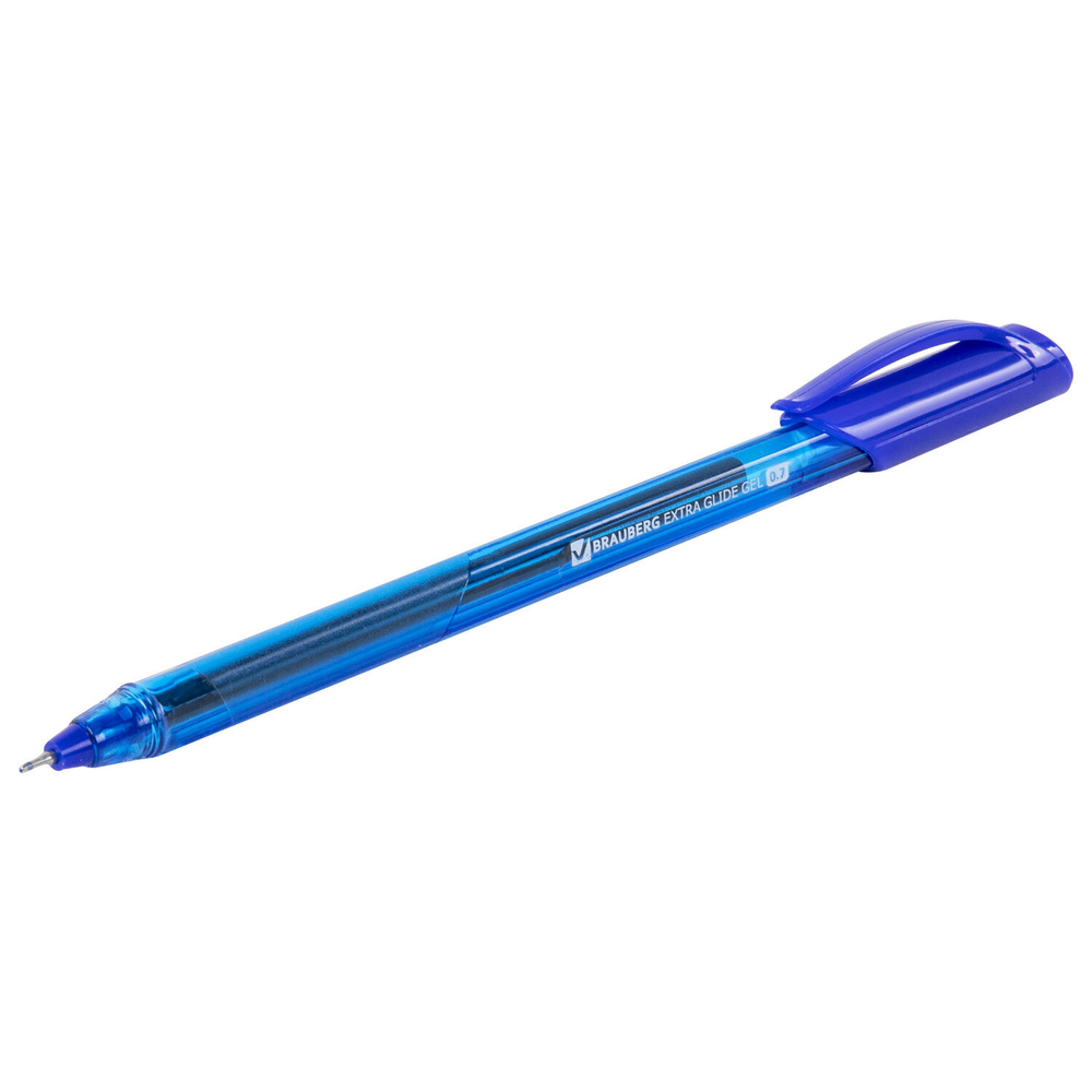 Ручки гелевые BRAUBERG "Extra Glide Gel", НАБОР 6 ЦВЕТОВ, трехгранные, игольчатый наконечник 0,7 мм, линия 0,5 мм, 144078