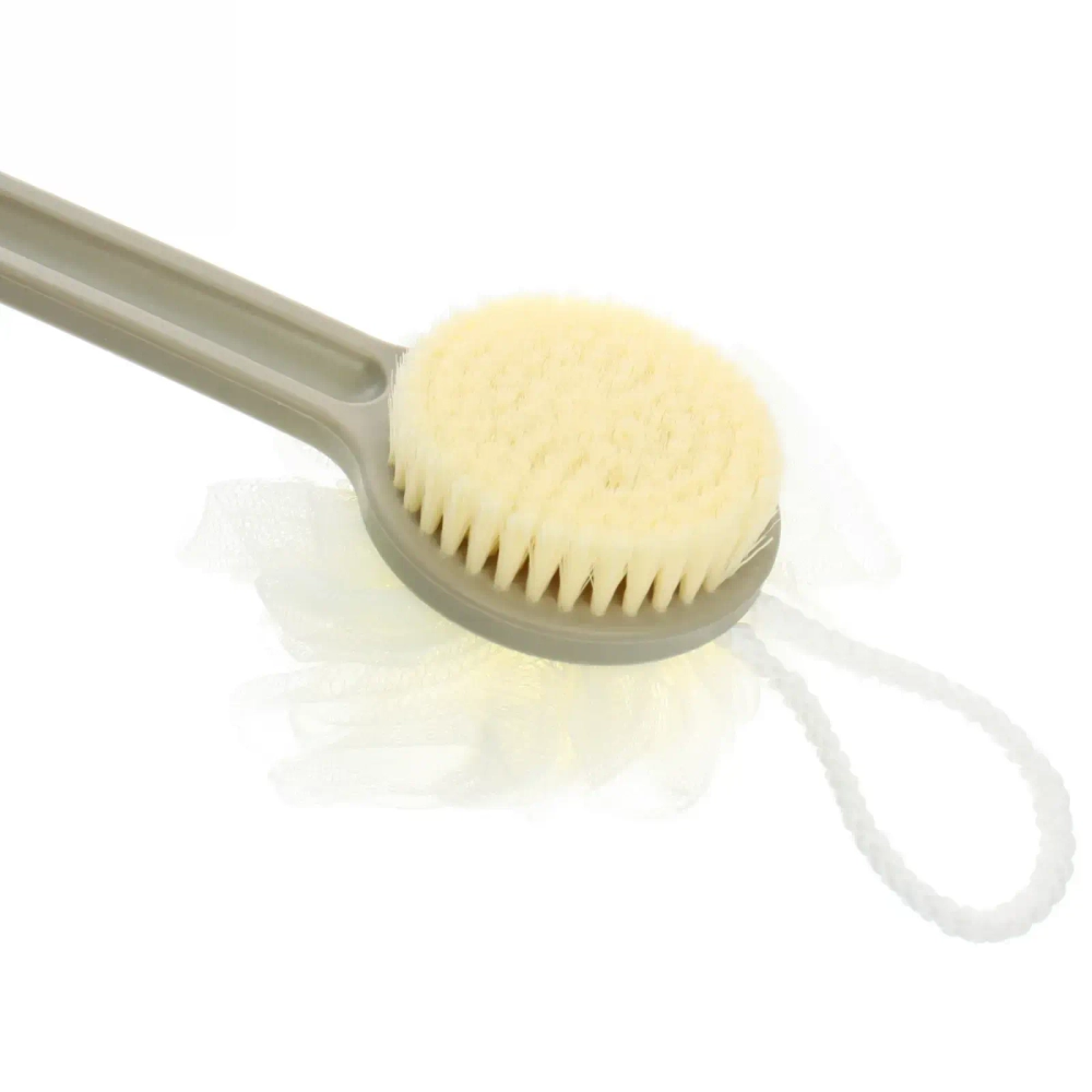 Мочалка массажная «Ирида» на пластиковой ручке, размер мочалки 36*11см