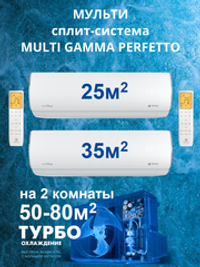 Мульти-сплит-система Royal Clima MULTI GAMMA PERFETTO на 2 комнаты (25+35)