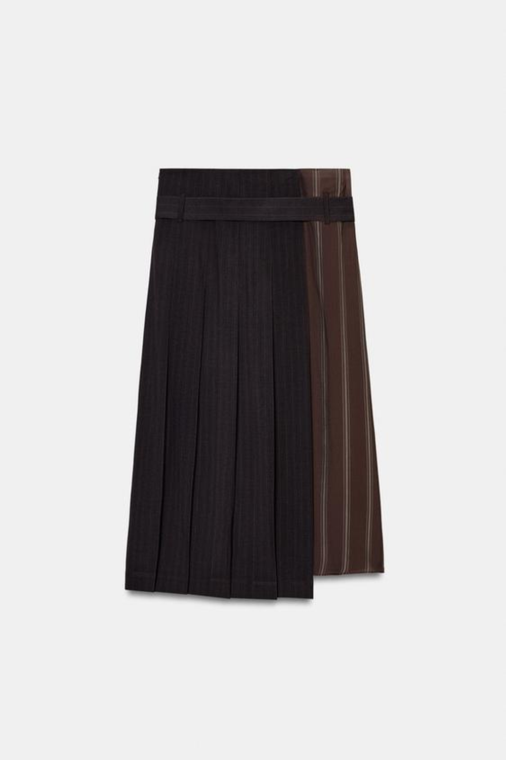 ZARA ЮБКА С РЕМНЕМ И КОНТРАСТНЫМИ ДЕТАЛЯМИ — ZW COLLECTION, РАЗНОЦВЕТНЫЙ