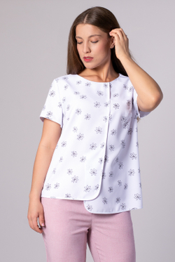 Блузка женская 1839ЮП, Цветы #259Цв091839ЮП