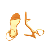 Кожаные босоножки на шпильках otis Alohas - коричневый(S100138)