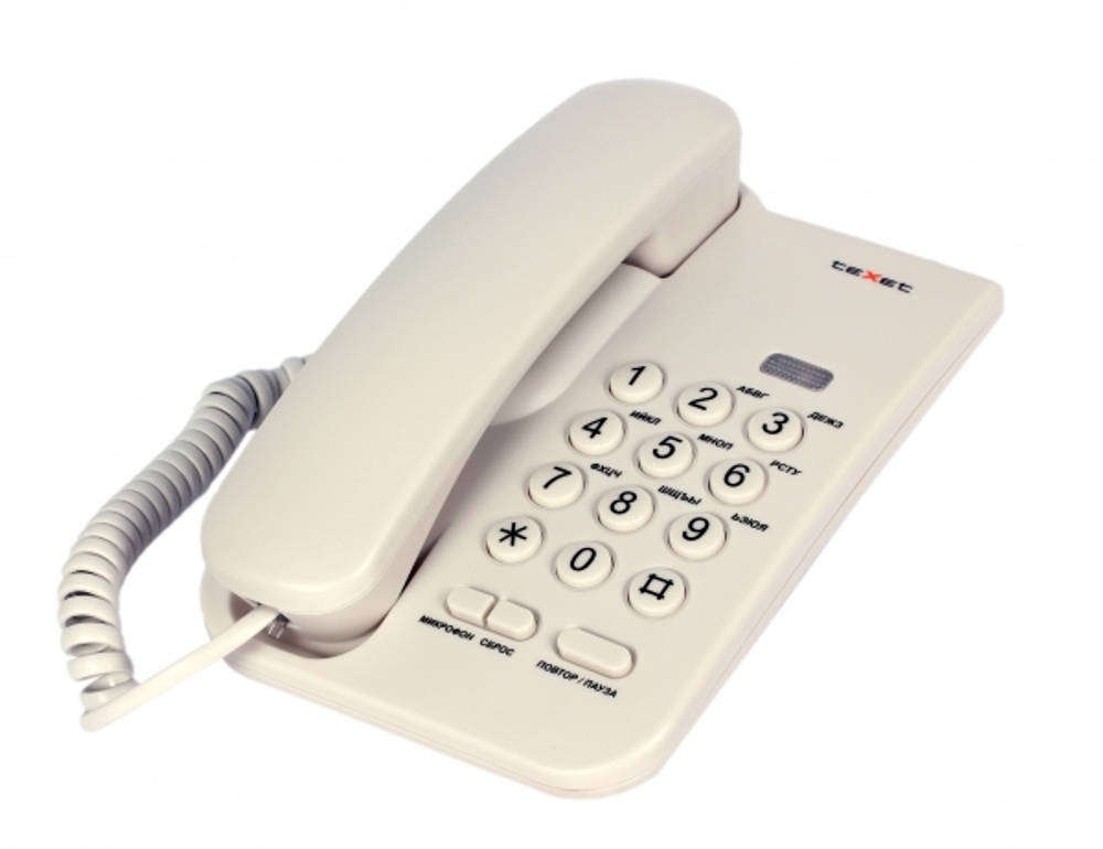 Проводной телефон TEXET TX-212 светло-серый
