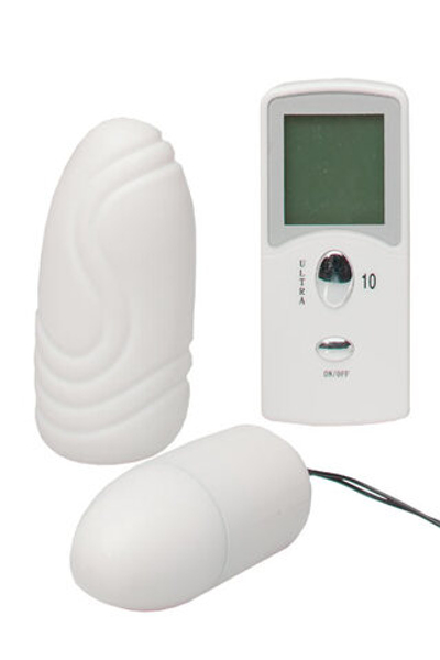 Белое виброяйцо с ДУ