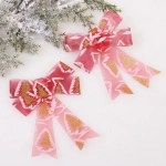 Бант на ёлку «Очарование» 14*18 см (набор 2 шт), Красный