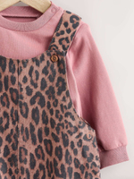 Комбинезон и боди в комплекте для малышей Next Q94-895, Розовый, Коричневый