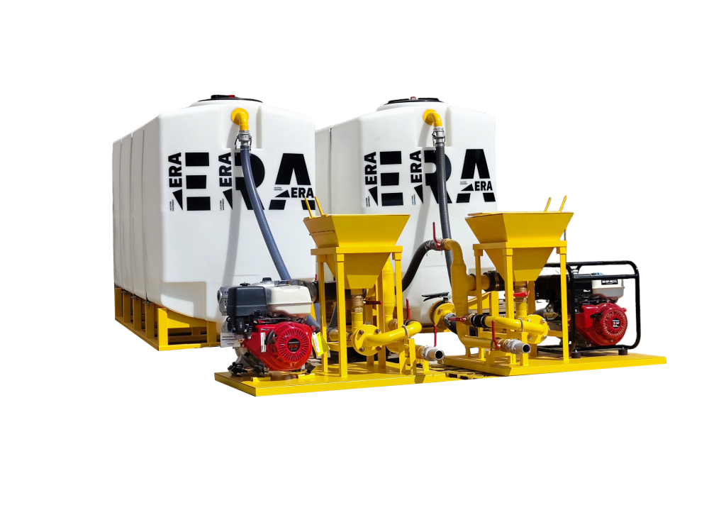 Насосно-смесительный узел для ГНБ с мотопомпой Koshin (Япония)