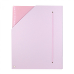 Папка архивная Alingar, A4, 330*250 мм, пластик, 1500 мкм, на резинке с 4 файлами, розовая