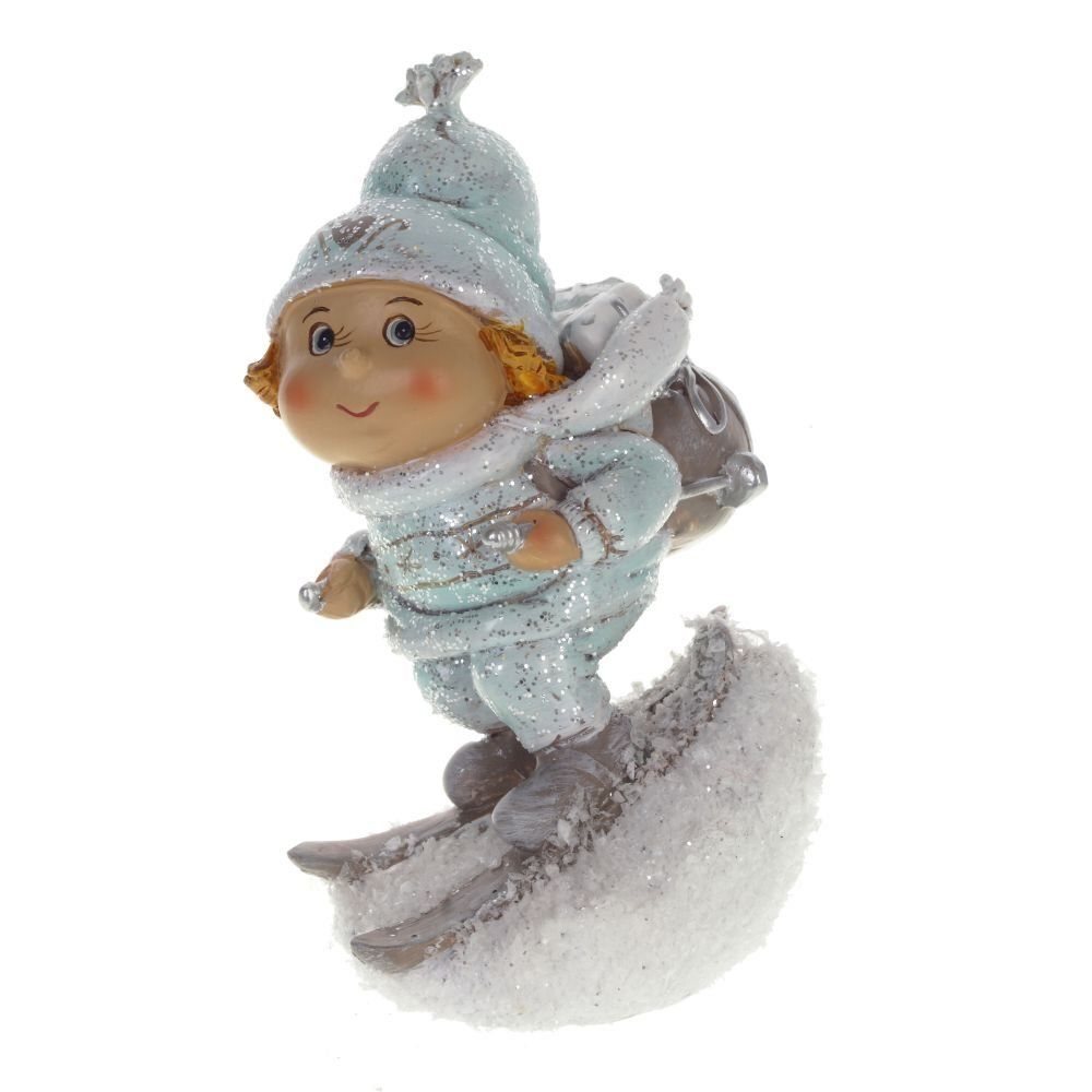 GAEM Фигурка декоративная "Ребёнок на лыжах", L8 W6 H14 см, 2в.