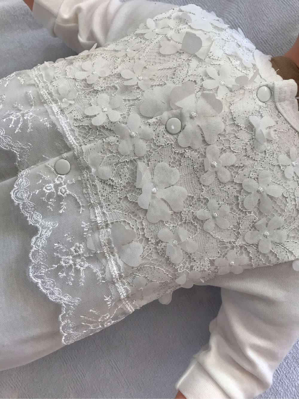 Комплект для девочки "Кружево" (комбинезон, шапка) Артикул: 0404И (Размер: 62)