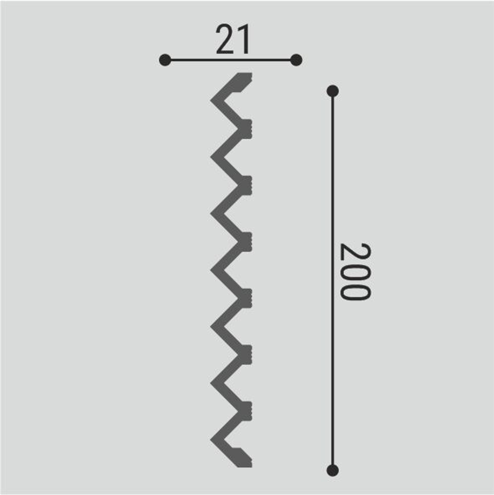 BelloDeco. Стеновая панель СП 11/2.6, (200x21x2600мм). Полимер, композит