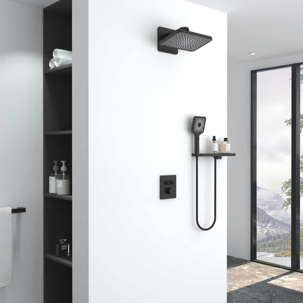 Душевой комплект Inspire VSFW-3I21MT4RMB встраиваемый, термостатический, двухрежимный, черный, , шт