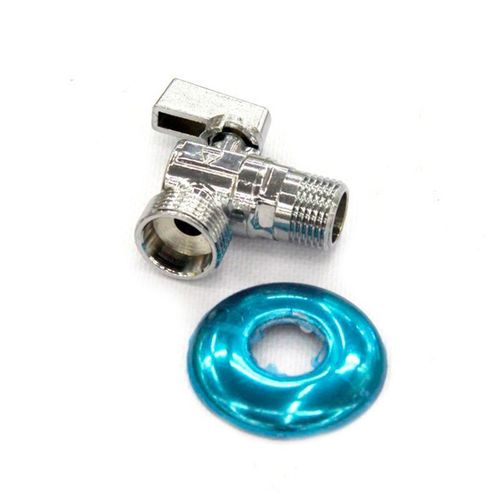 Кран шаровый для сантехприборов, угловой НР 1/2"х1/2" с отражателем HLV