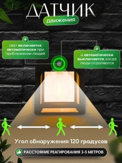 Светильник уличный с датчиком движения на солнечной батарее 2 шт