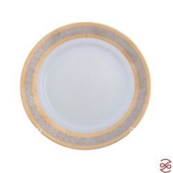 Столовый сервиз на 6 персон Thun Опал широкий кант платина золото 28 предметов