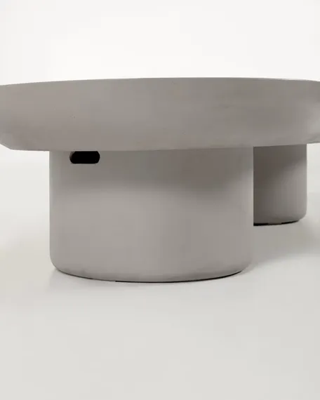 Журнальный столик-скамья с кашпо Taimi, серый бетон