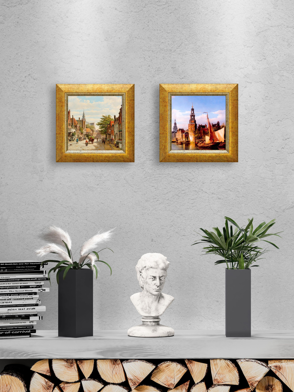 Картина на стену для интерьера на холсте в раме 27*27 см.