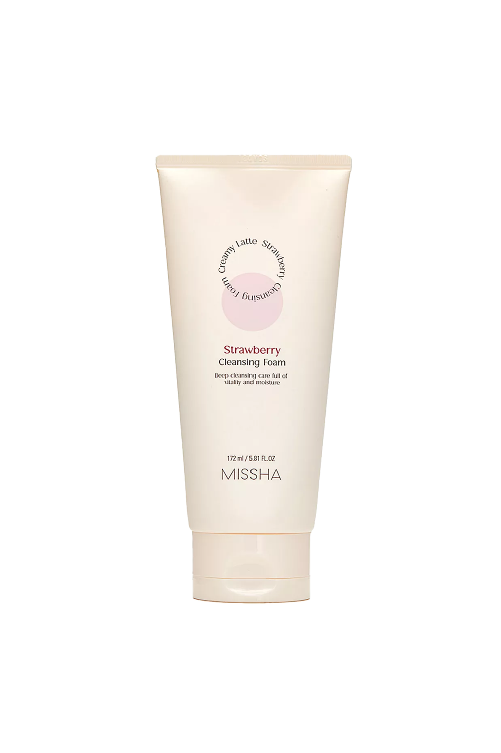 Очищающая пенка для лица MISSHA Creamy Latte Strawberry Cleansing Foam