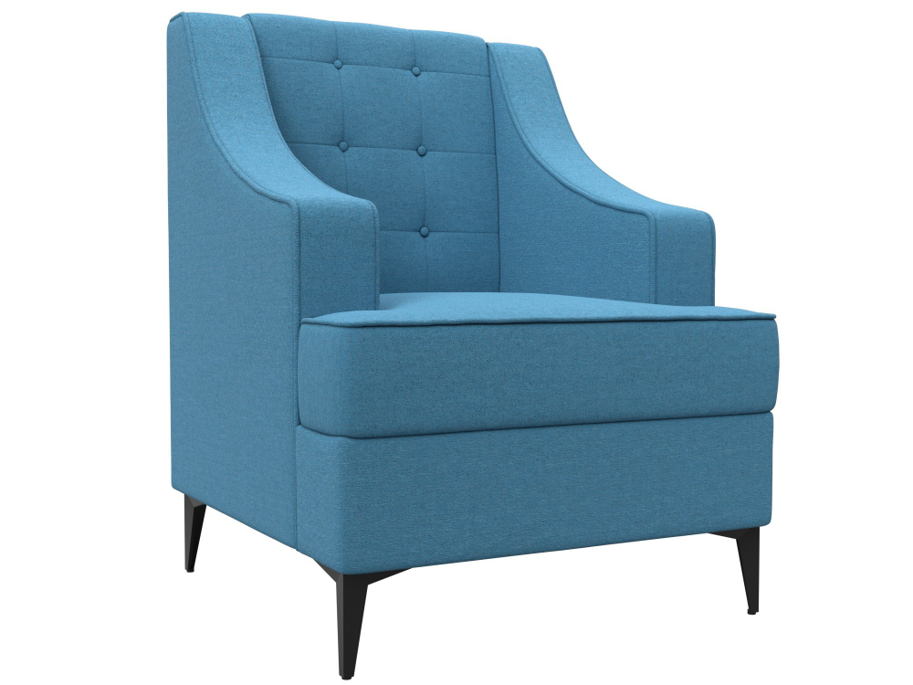 Кресло Марк, Амур 10 голубой, Рогожка, 126024