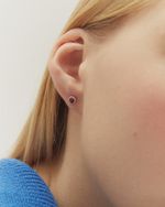 Моносерьга Beta с розовым турмалином