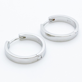 Швензы-кольца, родиевое покрытие, размер 20 мм, цена за пару