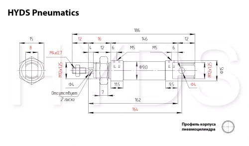 DSNU-8-100-P-A Пневмоцилиндр