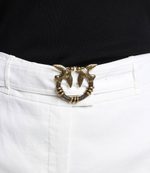 льняное шорты sulmona Pinko - кремовый(1G17CZ 7435)