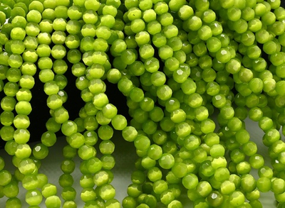 кго6-л Кошачий глаз (имит.) шар огранка 6мм, лайм, нить 19см