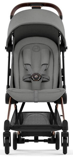 Коляска Cybex Coya Rosegold Frame Cloud G i-Size Fog Grey 2 в 1 Mirage Grey с дождевиком и бампером