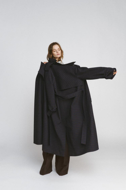 ZARA ТРЕНЧ В КЛЕТКУ ZW COLLECTION LIMITED EDITION, КОРИЧНЕВО-СИНИЙ