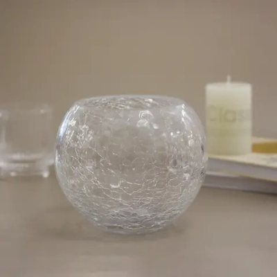 Ваза стеклянная «Паутинка» 15*12см