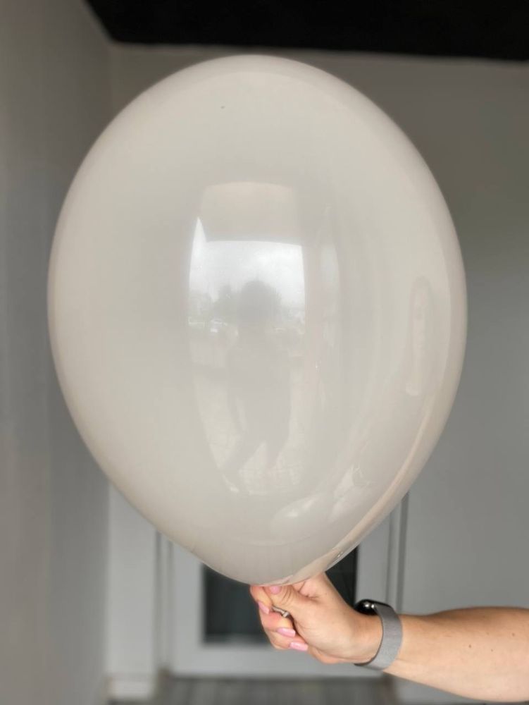 Воздушный шар однотонный пастель Светло серый BB ПАЛИТРА №4040